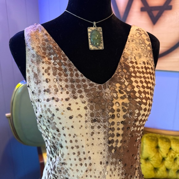 Y2K Eva Blue Asymmetrical Fairycore Sequin Dress Size 10 - Picture 8 of 15